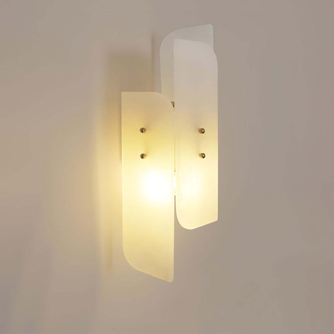 Jade Contemporary Metal Alabaster Wall Light Living Room Bedroom