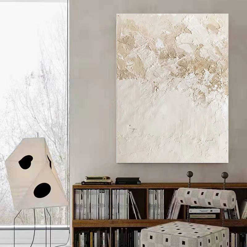 WABI-SABI Blue Grey Oil Painting Canvas Wall Art Entrance Living Room