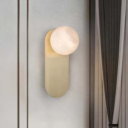 Jade Wall Light Minimalism Metal Alabaster Living Room Bedroom