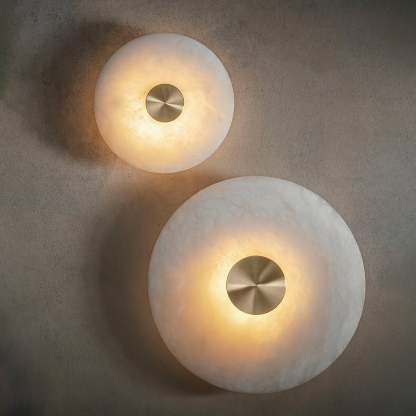 Jade Wall Light Minimalism Metal Alabaster Living Room Bedroom