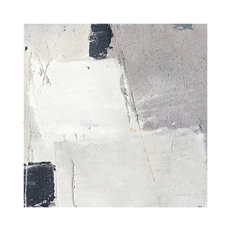 Abstract White Grey Oil Painting Canvas Wall Art Bedroom Living Room