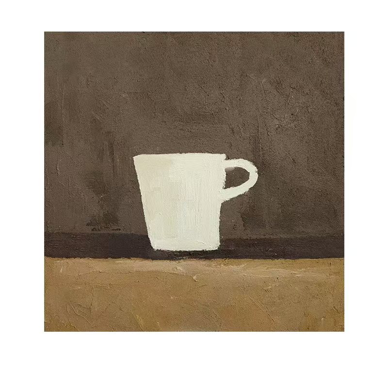 WABI-SABI Brown Oil Painting Canvas Wall Art Dining Room