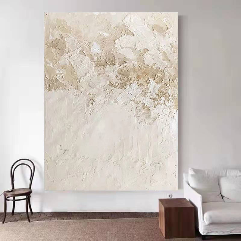 WABI-SABI Blue Grey Oil Painting Canvas Wall Art Entrance Living Room