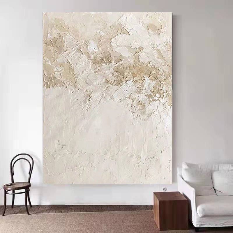 WABI-SABI Blue Grey Oil Painting Canvas Wall Art Entrance Living Room