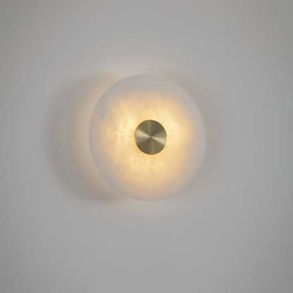 Jade Wall Light Minimalism Metal Alabaster Living Room Bedroom