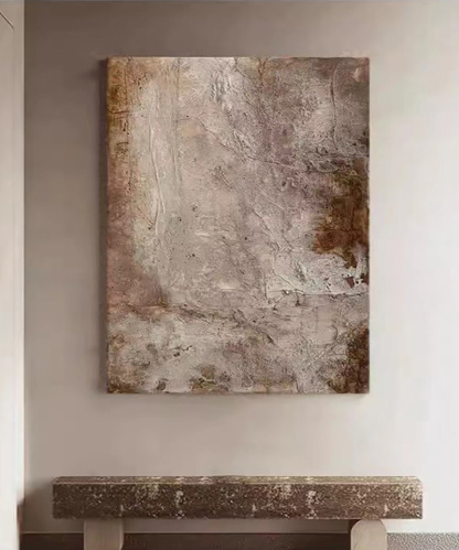 WABI-SABI Brown Oil Painting Canvas Wall Art Living Room Bedroom