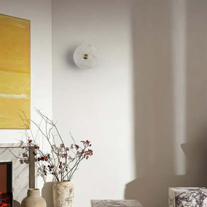 Jade Wall Light Minimalism Metal Alabaster Living Room Bedroom