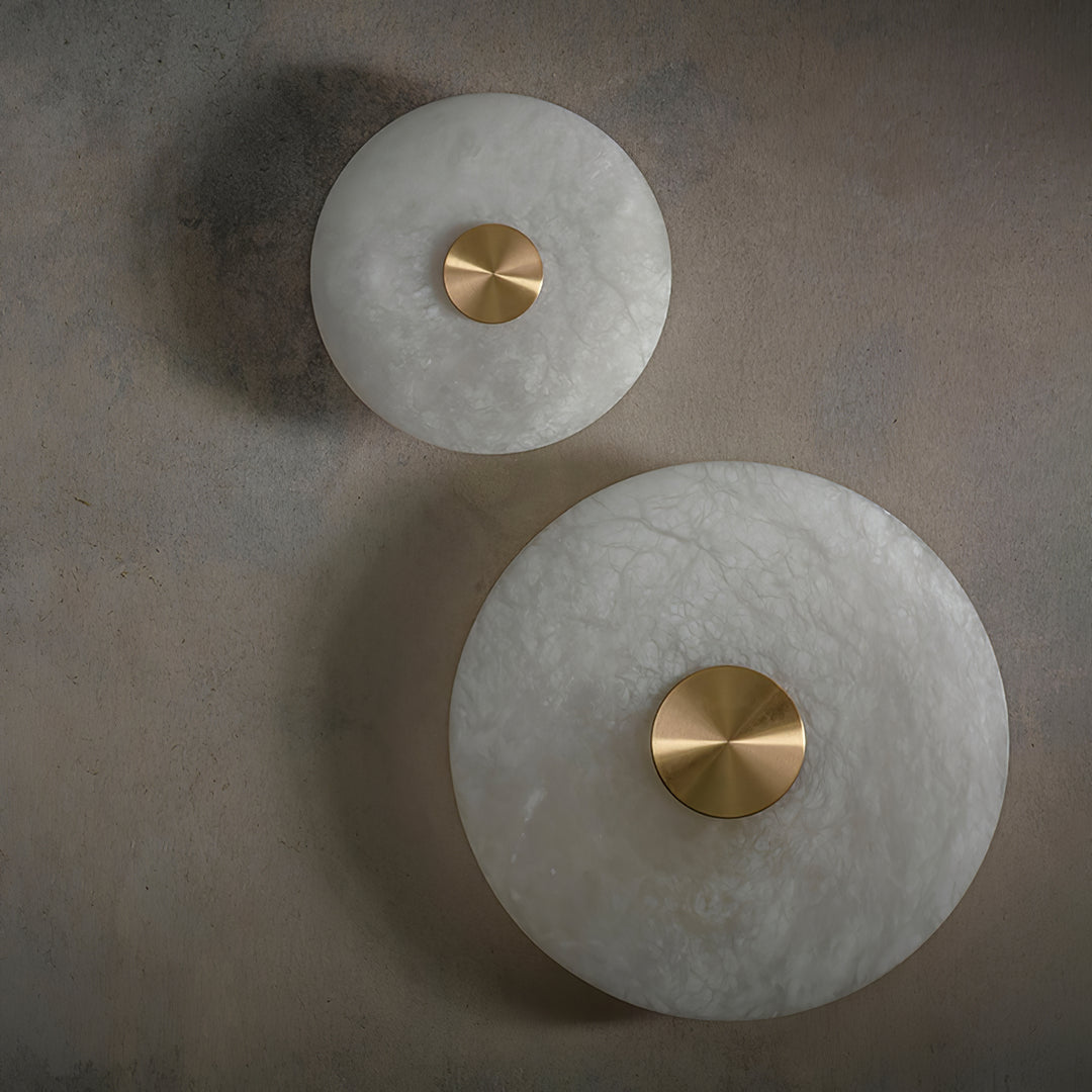 Jade Wall Light Minimalism Metal Alabaster Living Room Bedroom