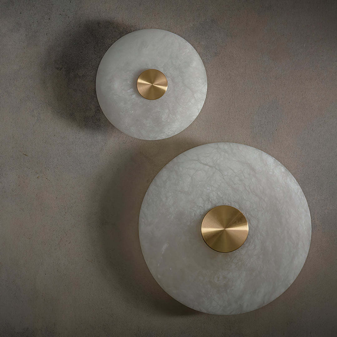 Jade Wall Light Minimalism Metal Alabaster Living Room Bedroom