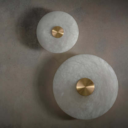 Jade Wall Light Minimalism Metal Alabaster Living Room Bedroom