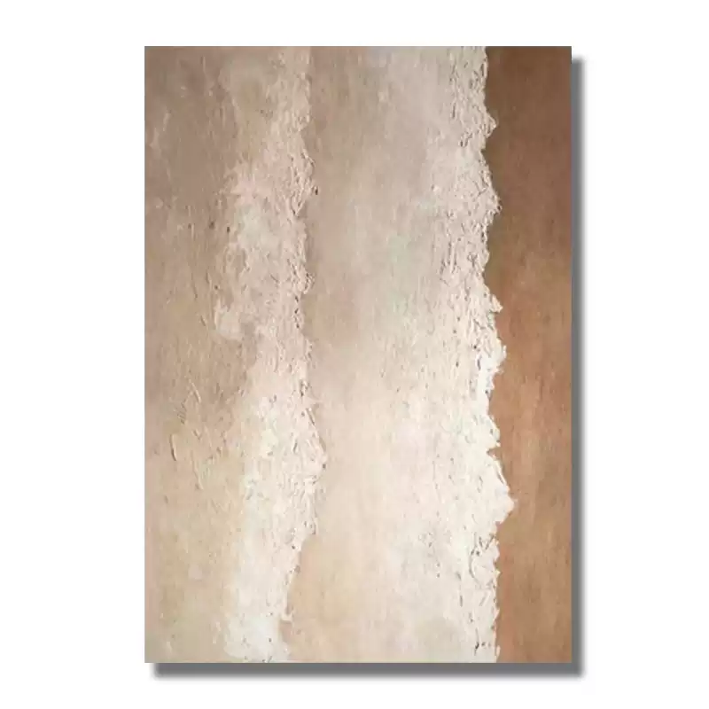 Beach & Ocean Brown White Oil Painting Canvas Wall Art Entrance Living Room
