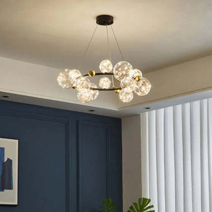 Valentina Art Deco  Luminous Sphere Cluster Glass  Pendant Light
