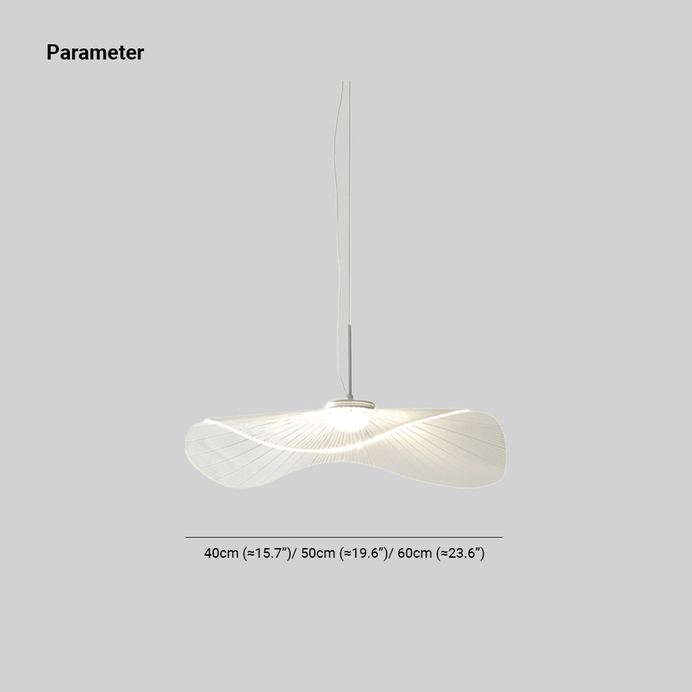 Carins Designer Lotus Leaf Shaped Metal Pendant Light,White