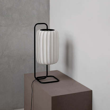 Renée Minimalist Column Fabric Metal Floor Lamp Bedroom