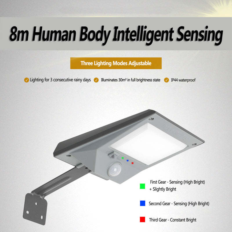 Orr Solar Outdoor Wall Lamp Motion Sensor 18 LED For Garden