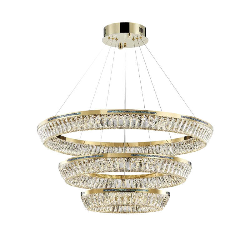 Marilyn Modern Luxury Crystal Chandelier Tri-Circle
