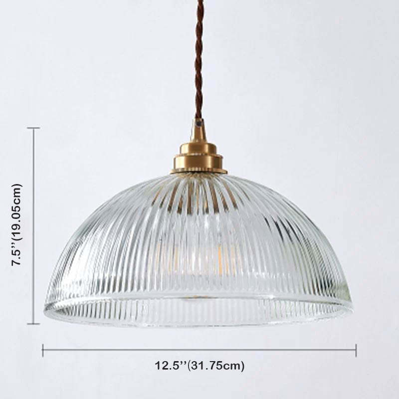 Alessio pendant light dimension: 7.5" x 12.5" glass bowl shade