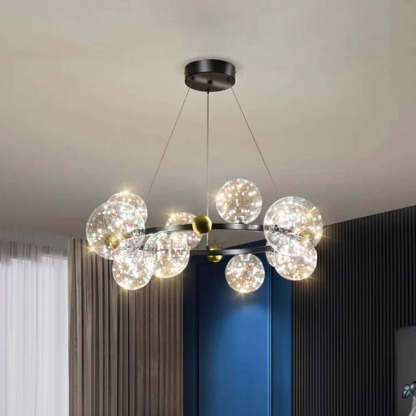 Valentina Art Deco  Luminous Sphere Cluster Glass  Pendant Light