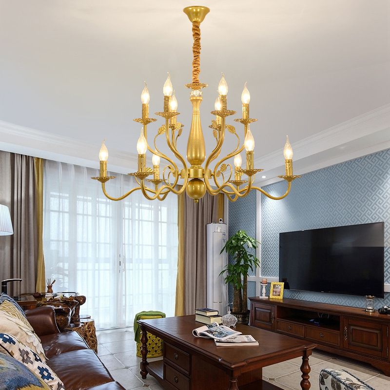 Marilyn Antique Candle Crystal Metal Chandelier