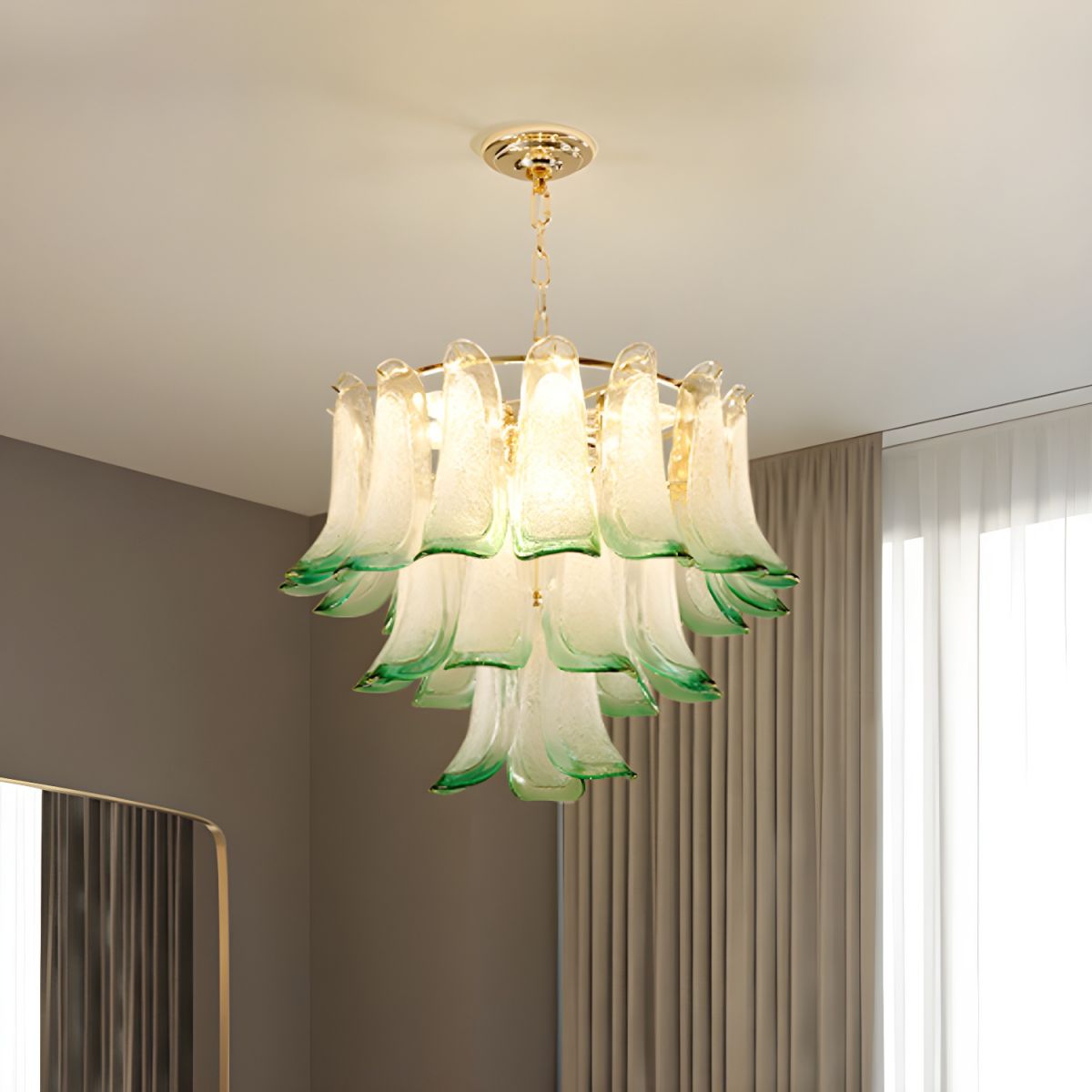 Marilyn Modern 3-Tier Stained Glass Chandelier