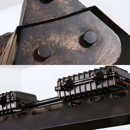 Close-up of Cooley Industrial Metal Pendant Light, rust finish