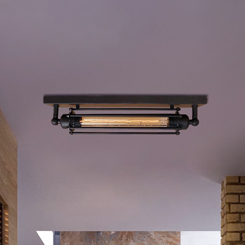 Orr Industial Rectangular Metal Glass Wall Lamp