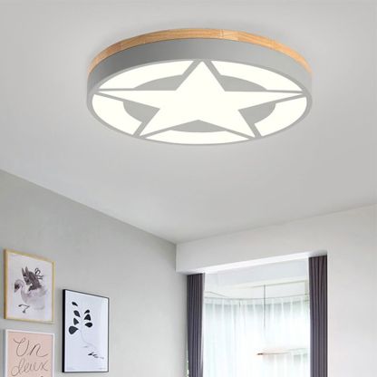 Quinn Modern Round Star Ceiling Light in a modern setting