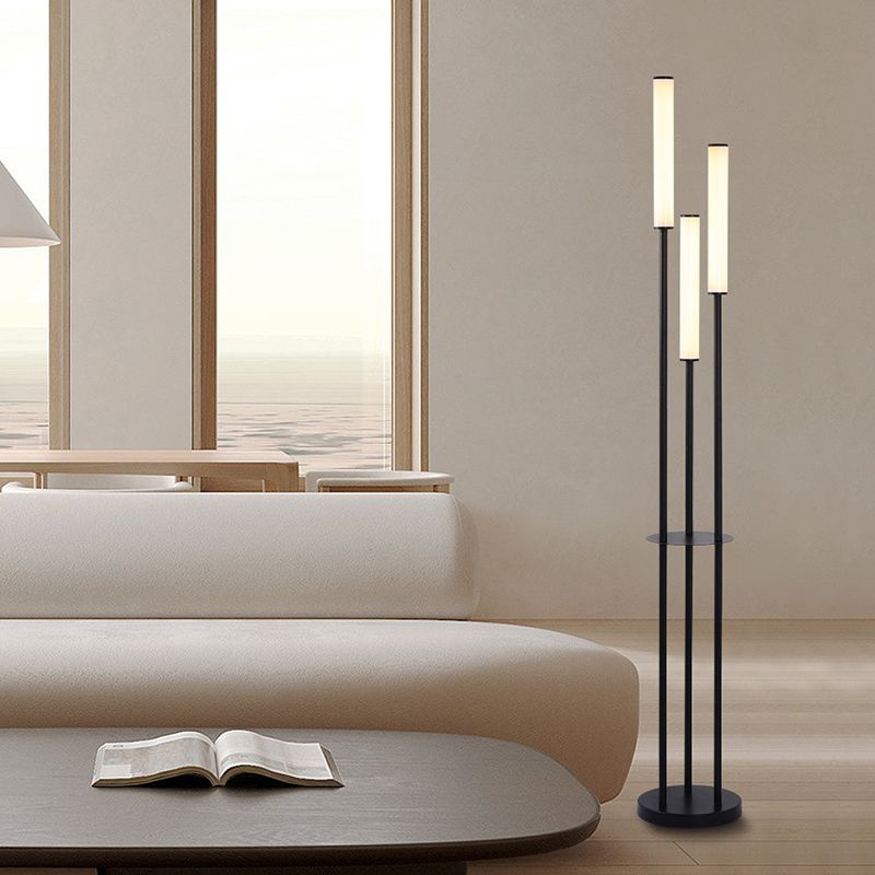 Eryn Modern 3 head Black Metal Arcylic Floor Lamp