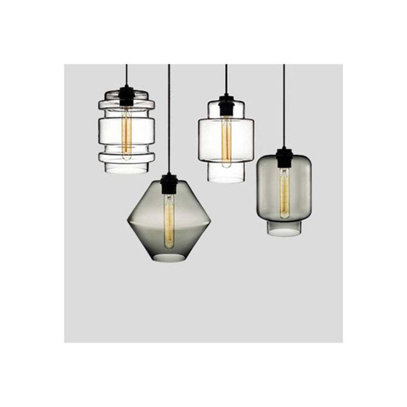 Zaid Modern Art Deco LED Cylindrical Metal/Glass Pendant Light