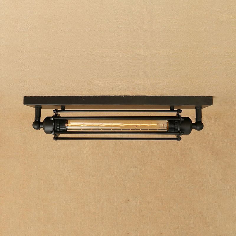 Orr Industial Rectangular Metal Glass Wall Lamp
