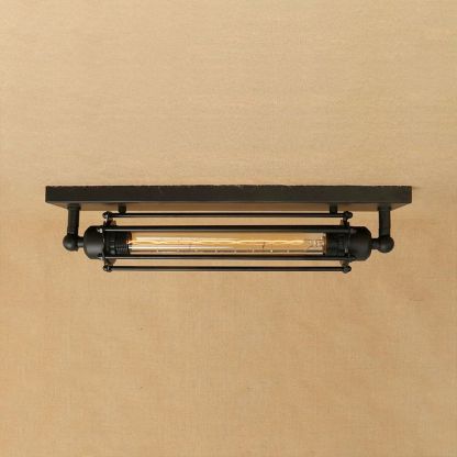 Orr Industial Rectangular Metal Glass Wall Lamp