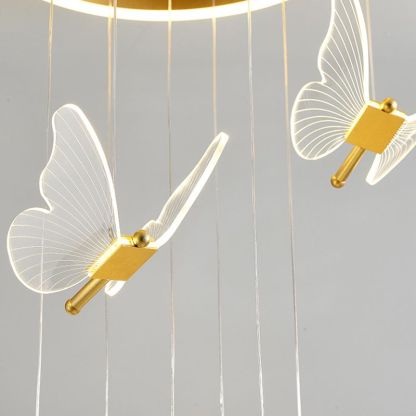 Olivia Pendant Light Butterfly Modern Luxury Metal Acrylic Corridor