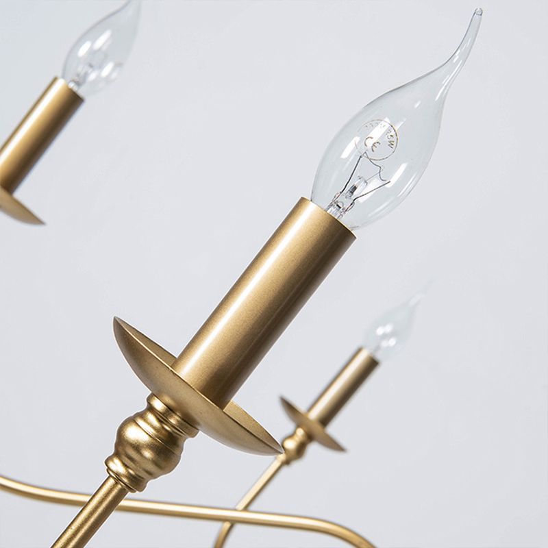 Silva Retro Vintage Golden Candle Metal Chandelier