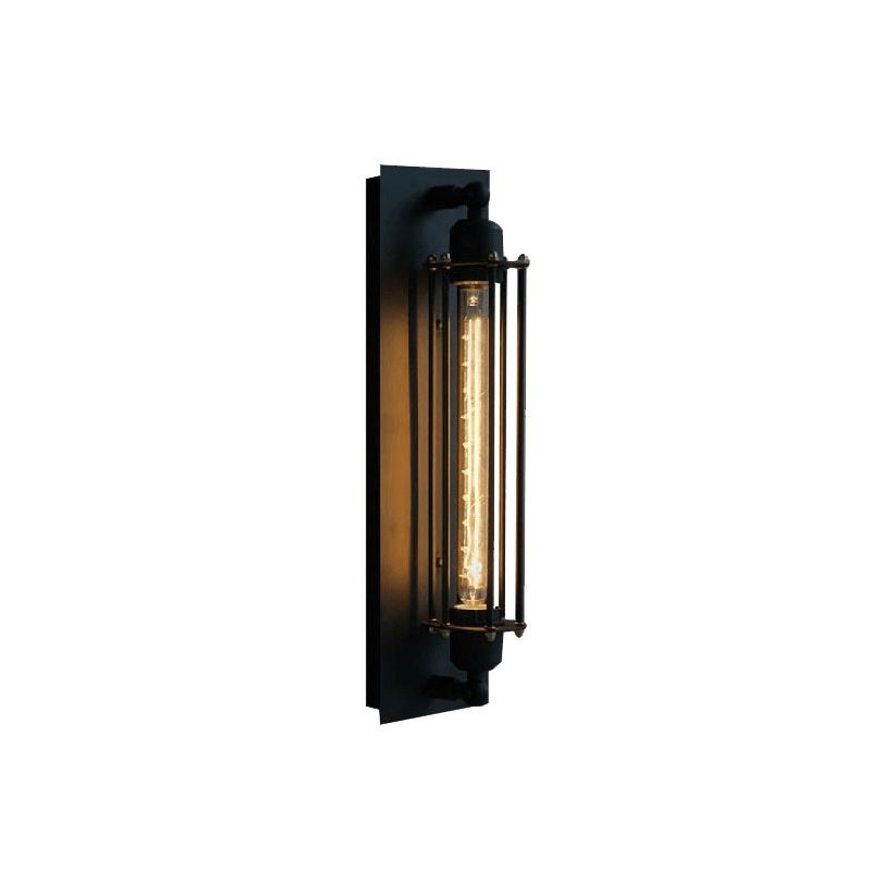 Orr Industial Rectangular Metal Glass Wall Lamp