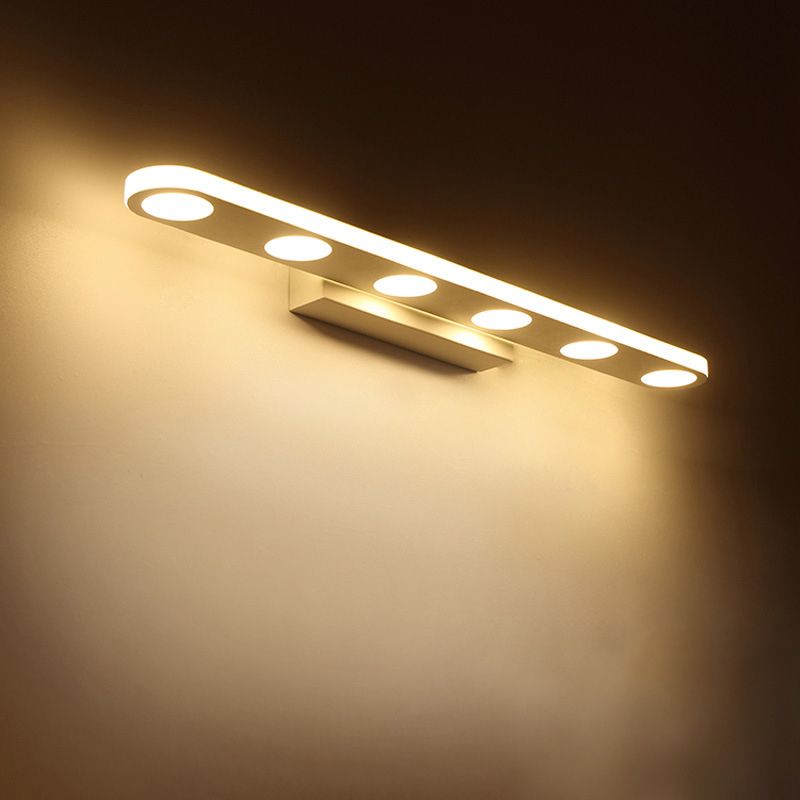 Leigh Modern Oval  Metal/Acrylic Bedroom Wall Lamp, White