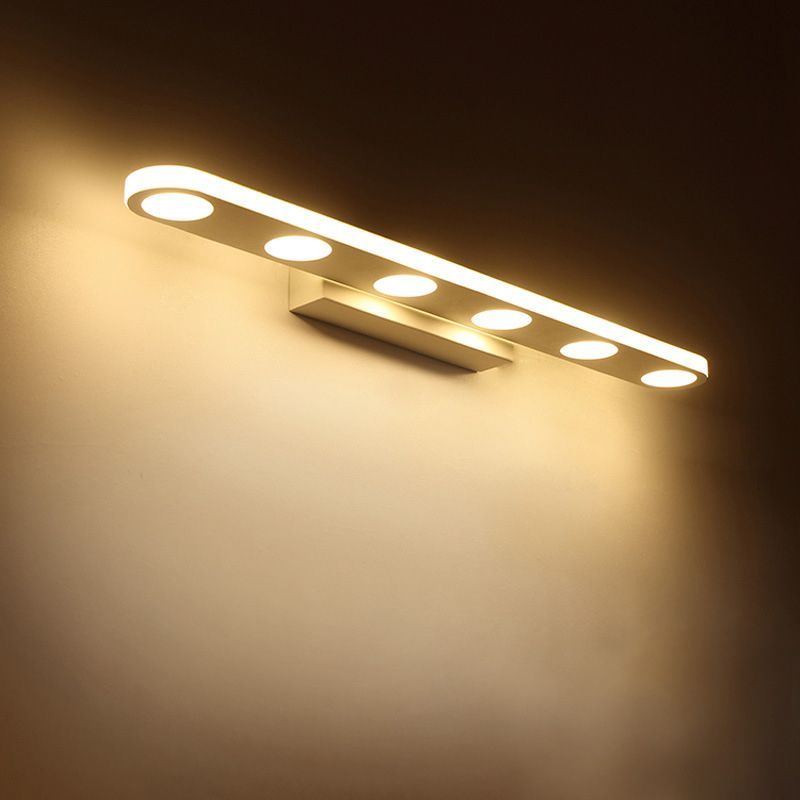Leigh Modern Oval  Metal/Acrylic Bedroom Wall Lamp, White