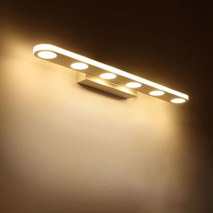Leigh Modern Oval  Metal/Acrylic Bedroom Wall Lamp, White