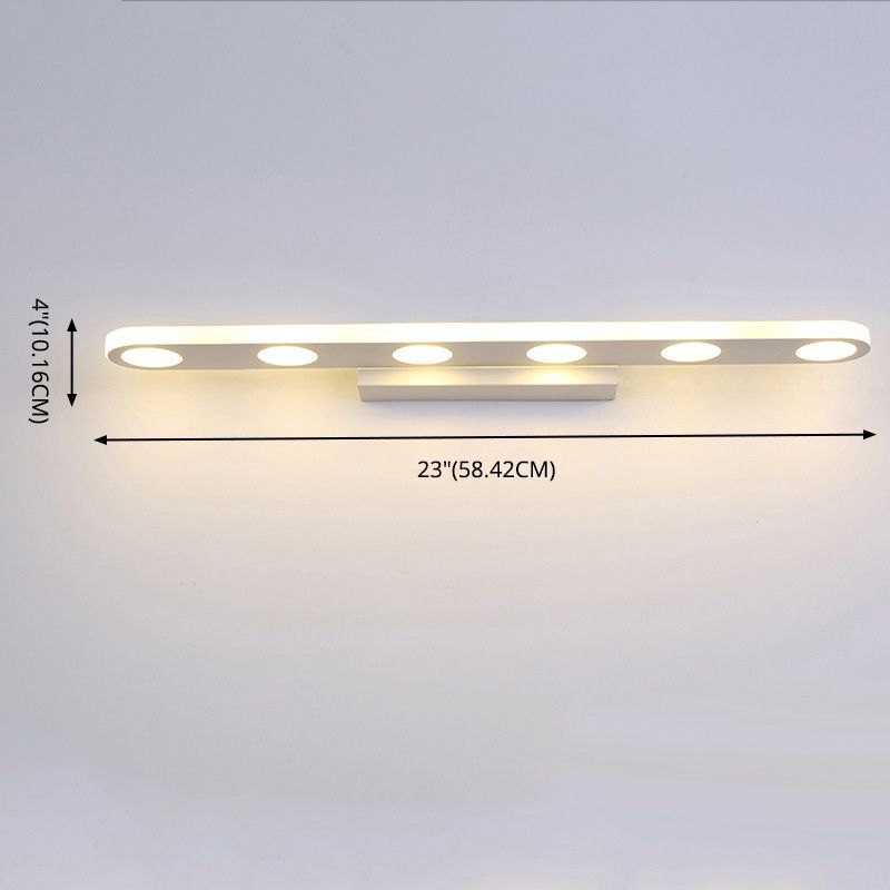 Leigh Modern Oval Metal/Acrylic Bedroom Wall Lamp, White