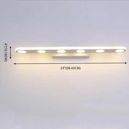 Leigh Modern Oval  Metal/Acrylic Bedroom Wall Lamp, White