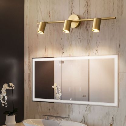 Freja Modern Cylinder Metal Wall Mounted Lamp, Black/Brass