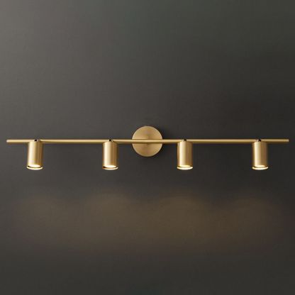 Freja Modern Cylinder Metal Wall Mounted Lamp, Black/Brass