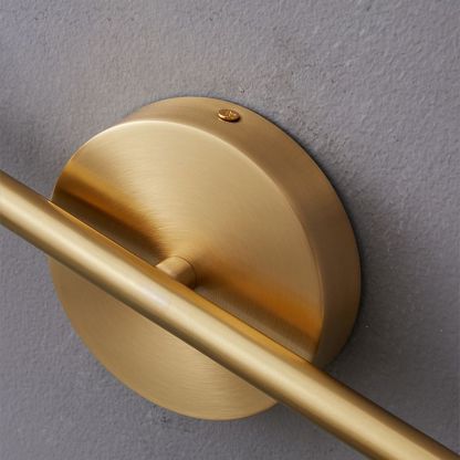 Freja Modern Cylinder Metal Wall Mounted Lamp, Black/Brass