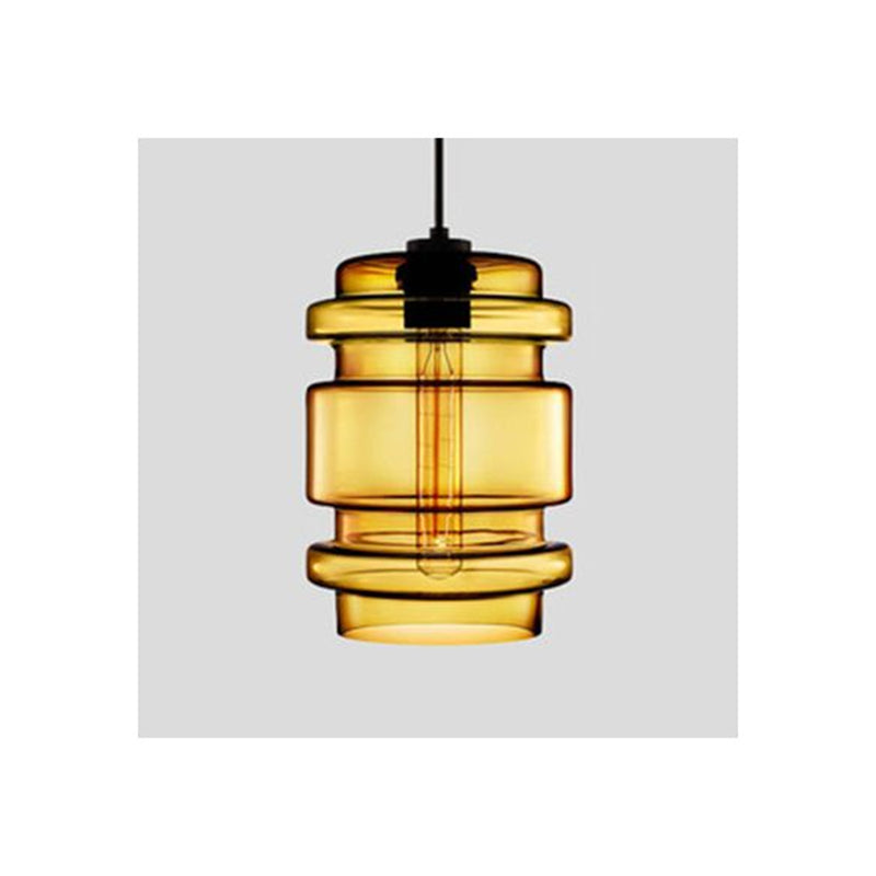 Zaid Modern Art Deco LED Cylindrical Metal/Glass Pendant Light