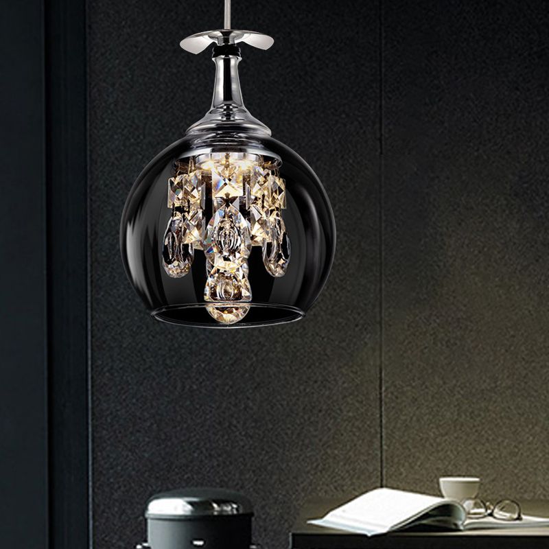 Kristy Modern Wine Glass Crystal Pendant Light