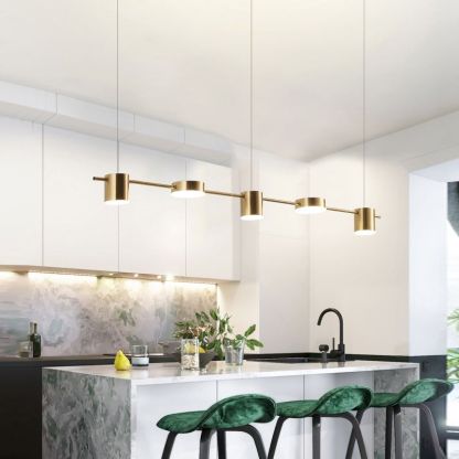 Leigh Linear Pendant Light in Kitchen, Las Sola