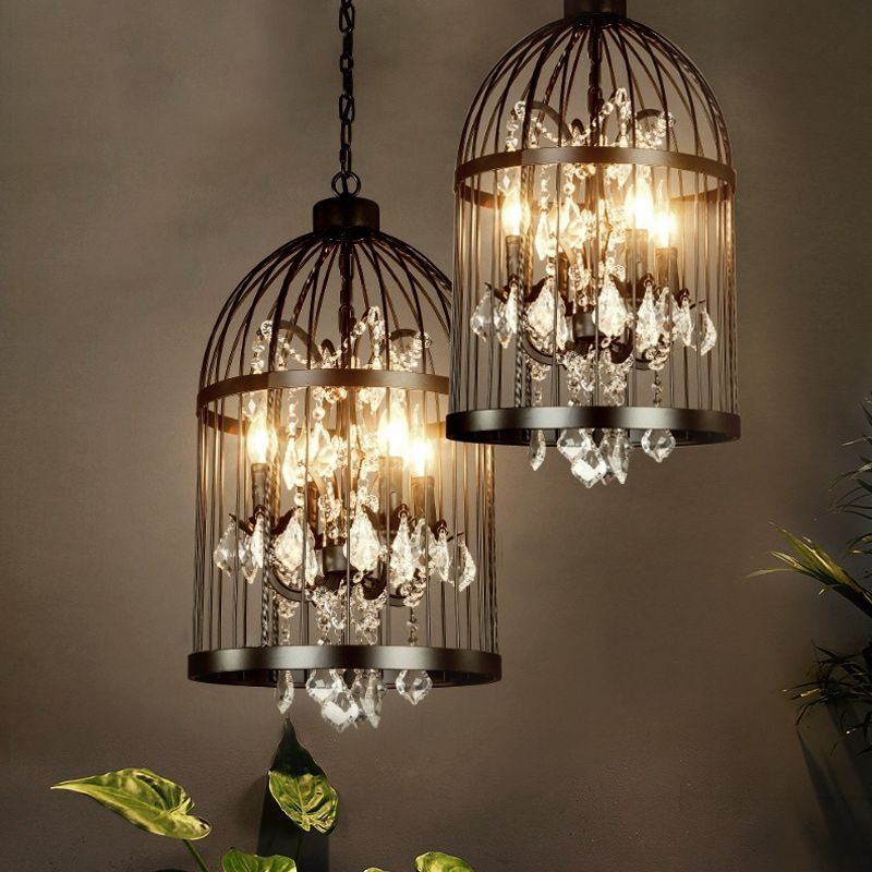 Cooley Birdcage Pendant Light - Decorative lighting with crystal and metal accents
