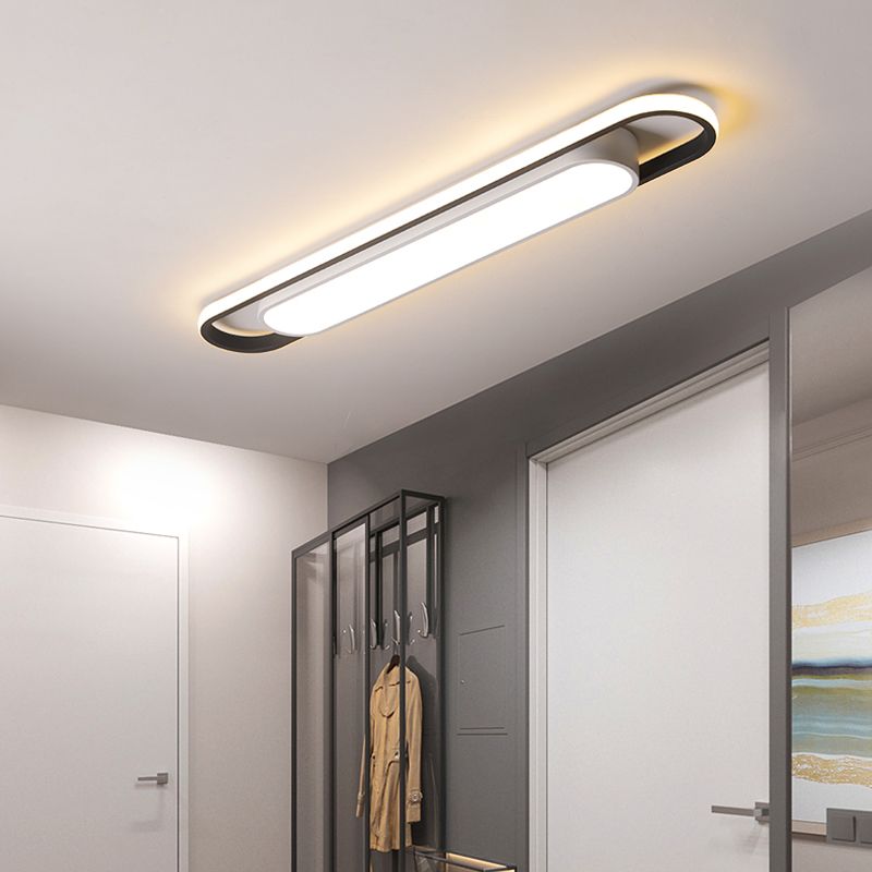 Quinn Minimalist Linear Flush Mount Ceiling Light