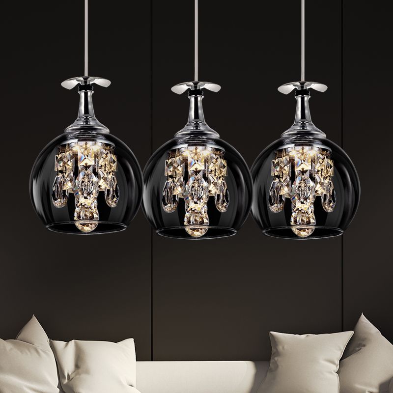 Kristy Modern Wine Glass Crystal Pendant Light