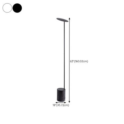 Valentina Nordic LED Floor Lamp, Black&White, Metal&Marble