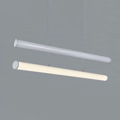 Minimalist Tube Glass Metal Pendant Light Dining Room